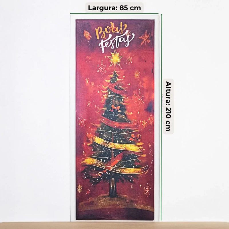 Capa Para Porta Natal - Árvore Natalina