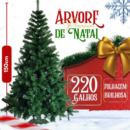Árvore Natal Pinheiro 150cm Enfeitada Decorada Promoção Luxo