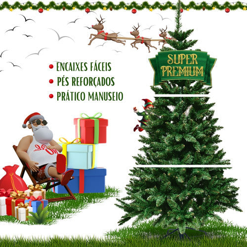 Árvore Natal 180cm Grande Pinheiro Verde Galhos Cheios 1,80m
