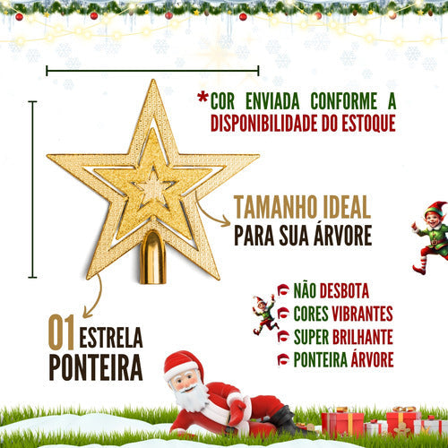 Árvore Natal 1,20m Completa Pinheiro Enfeitada Decorada 120