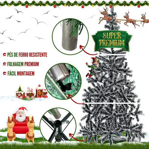 Arvore De Natal 180 Cm Natalino Decoraçao Galhos Completa