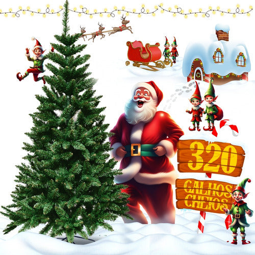 Árvore Natal 180cm Grande Pinheiro Verde Galhos Cheios 1,80m
