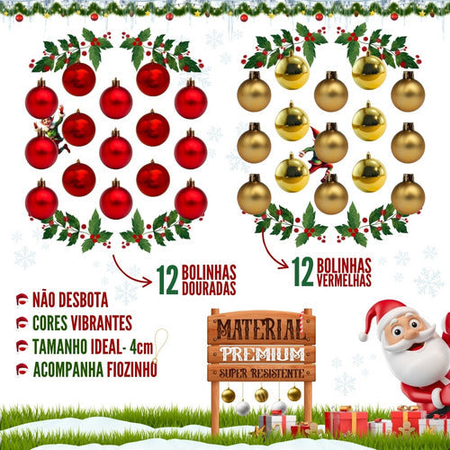 Árvore Natal 1,20m Completa Pinheiro Enfeitada Decorada 120