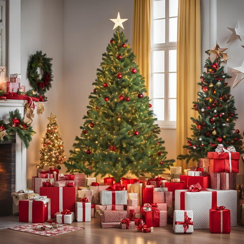 Árvore Natal 180cm Grande Pinheiro Verde Galhos Cheios 1,80m