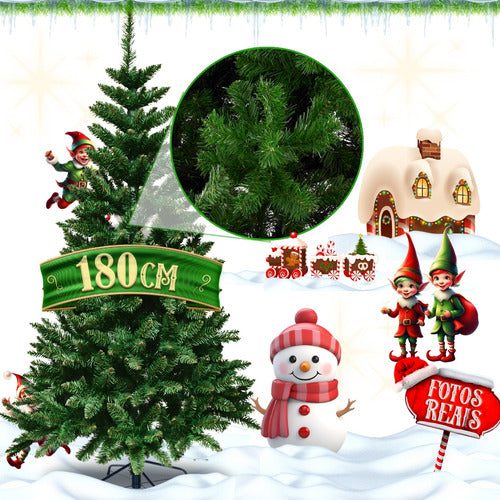 Árvore Natal 180cm Grande Pinheiro Verde Galhos Cheios 1,80m