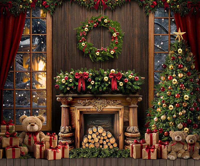 Fundo Decorativo de Natal Instalação Rápida e Fácil M7