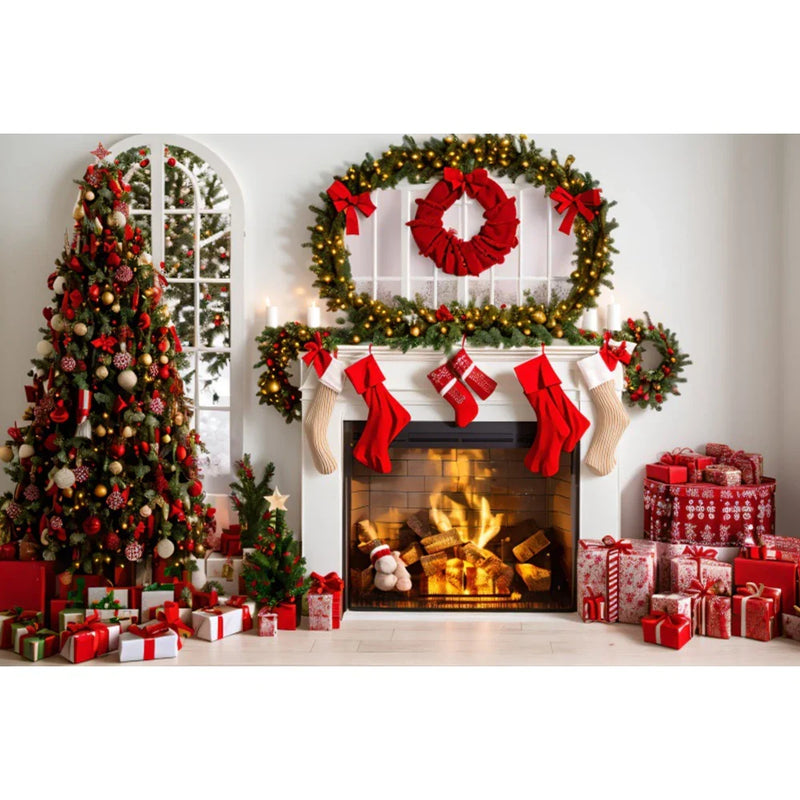 Fundo Decorativo de Natal Instalação Rápida e Fácil