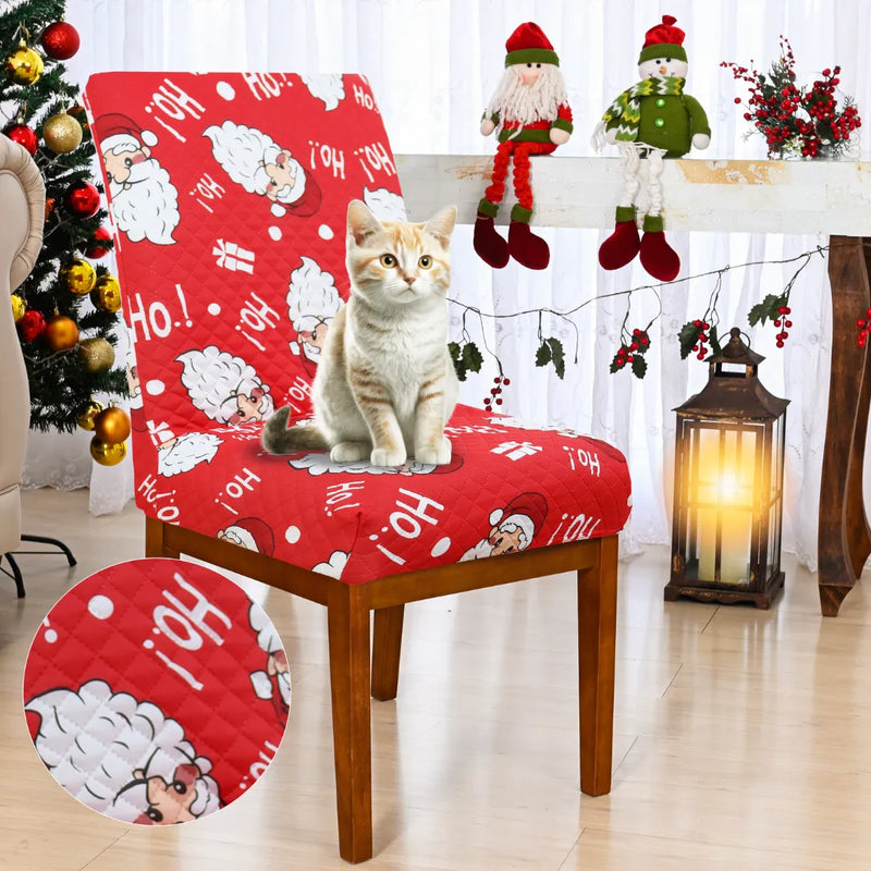 Capa Cadeira Natal Acolchoada Arranhão Gato - Noel