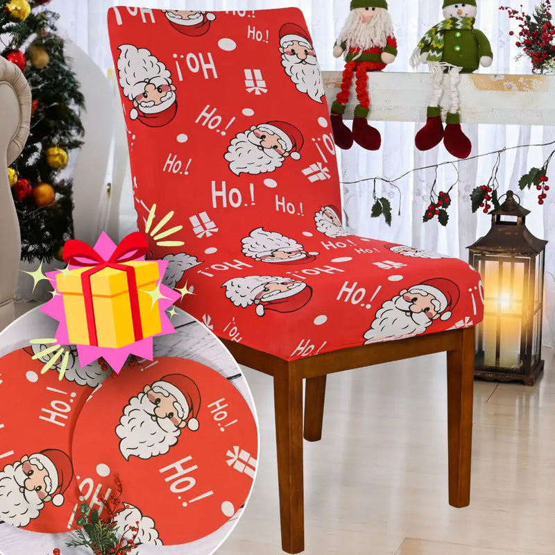 Capa de Cadeira de Natal  - Papai Noel Vermelho