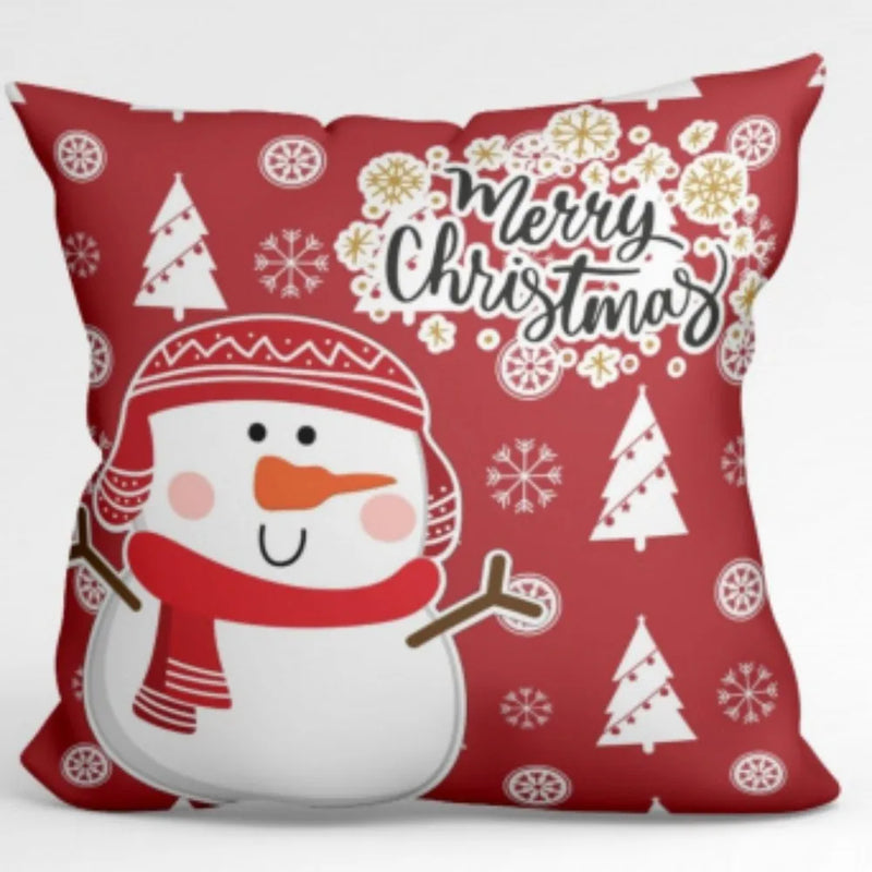 Kit 2 Capas de Almofadas Natal - Boneco de Neve
