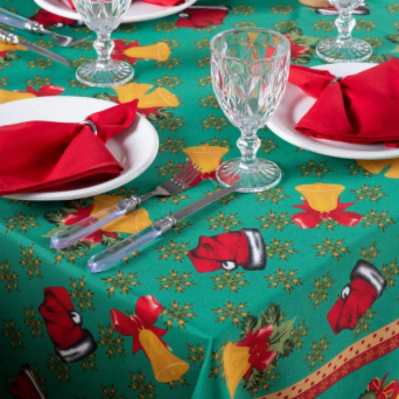 Toalha de Mesa Natalina - Verde Noel