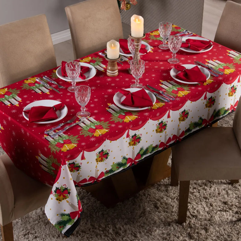 Toalha de Mesa Natalina - Vermelha Natal